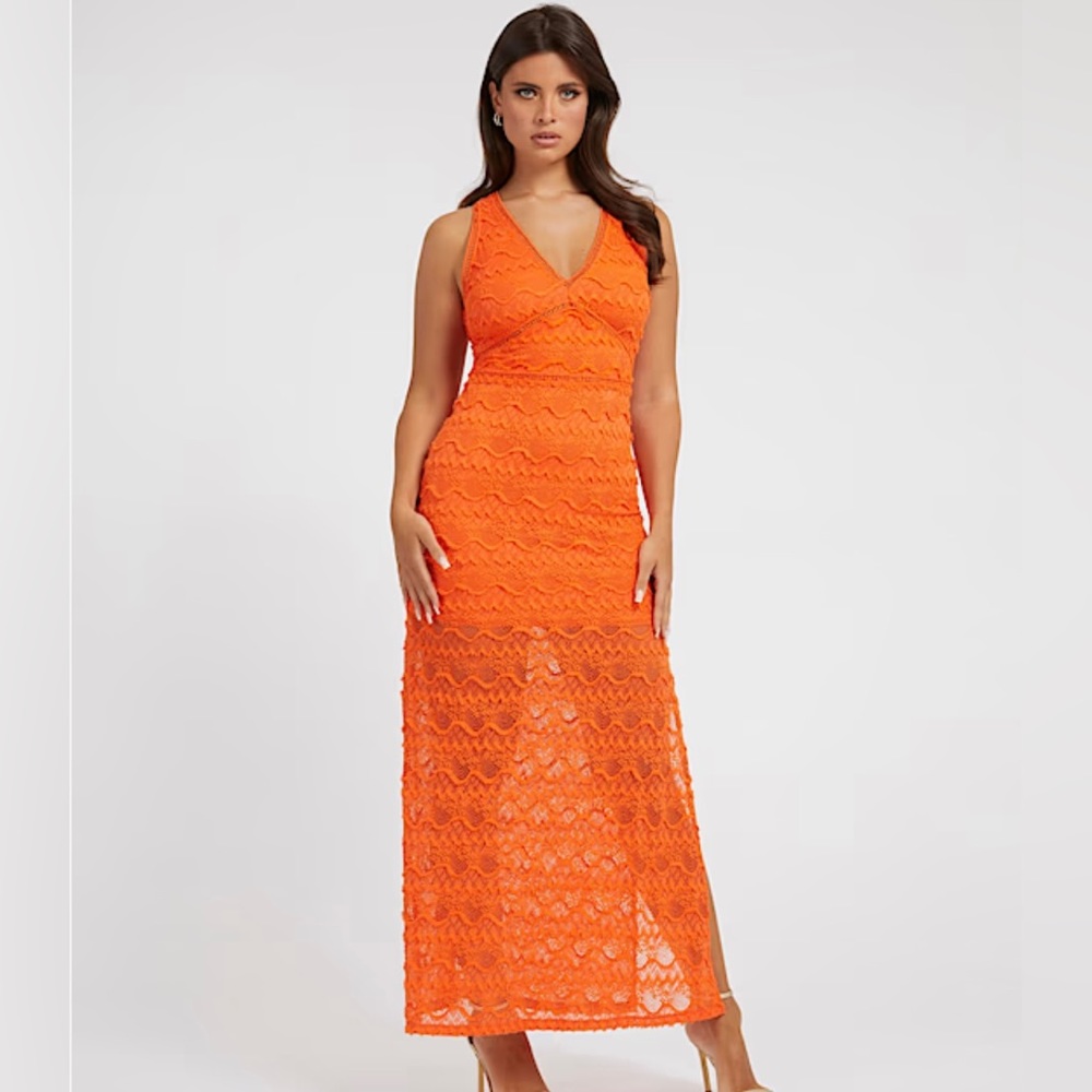 GUESS Wave Lace Maxi Dress Size XS NWT